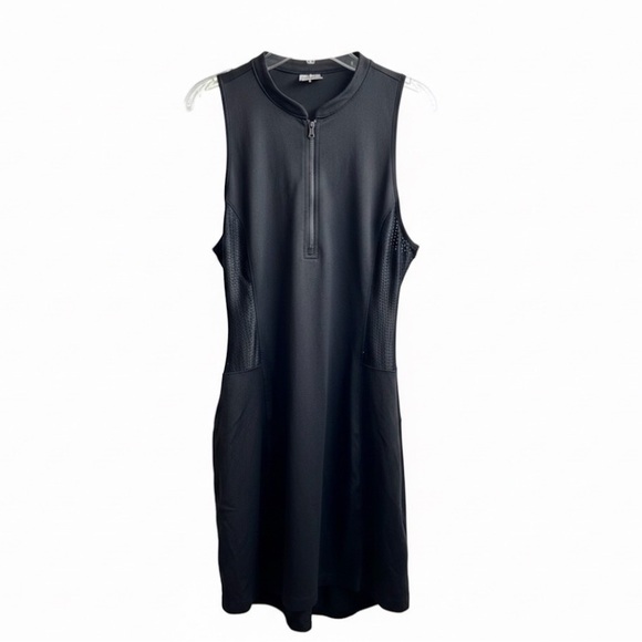 CALIA by Carrie Underwood Dresses & Skirts - CALIA by Carrie Underwood Black Quarter-Zip Mesh Panel Tennis/Golf Dress